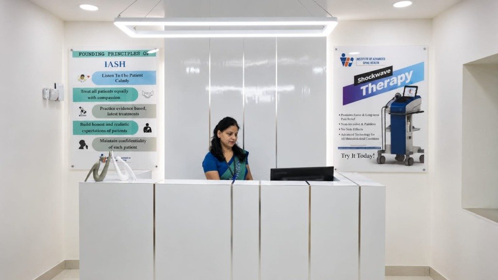 Jain Eye Care Reception Desk